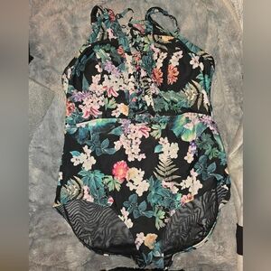 Torrid Tropical Strappy One Piece Size 2